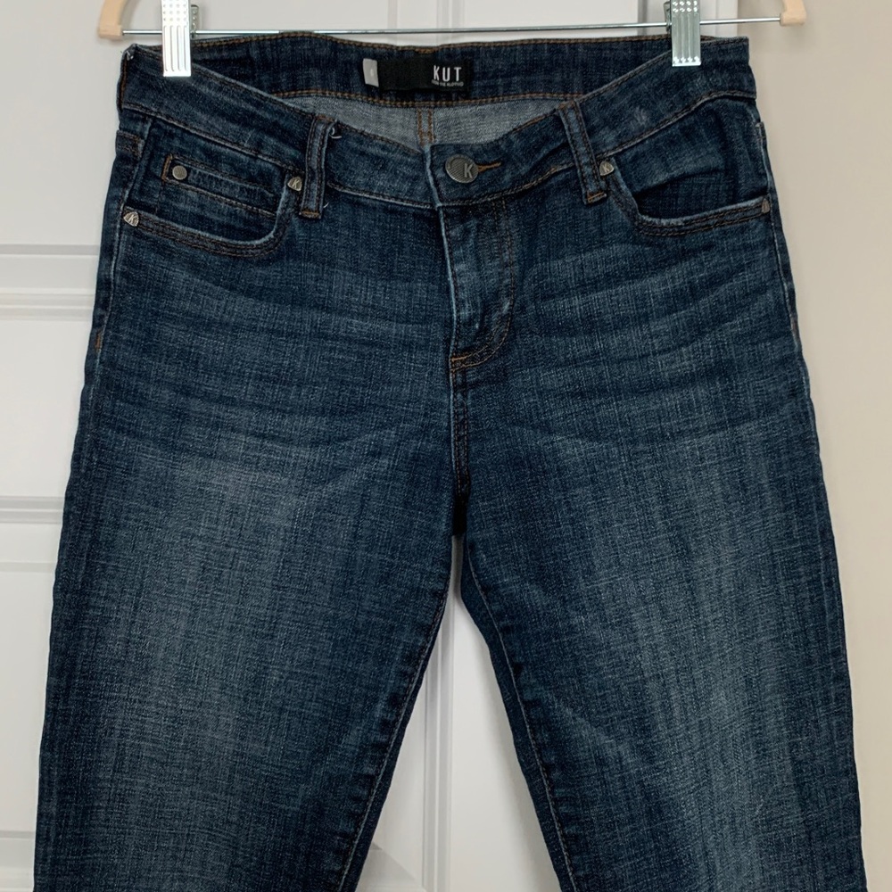 Kut from the Kloth Women’s Catherine Ankle Straight Leg Jeans - Dark Indigo - Picture 3 of 5